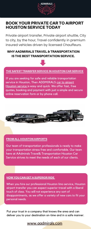 Car to Airport Houston | Airport Transportation Houston