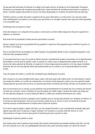 De qué forma abrir una puerta sin llaves