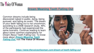 Dream Meaning Teeth Falling Out