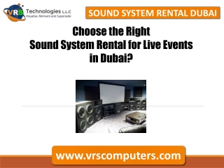 Choose the Right Sound System Rental for Live Events in Dubai