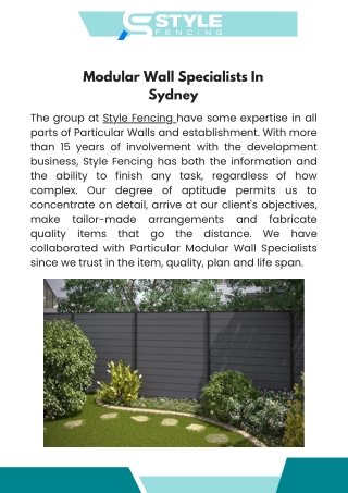 modular walls sydney