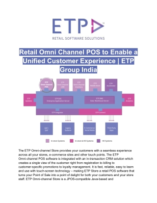 Retail Omni Channel POS to Enable a Unified Customer Experience | ETP Group Indi