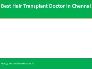 best hair transplant doctor in chennai