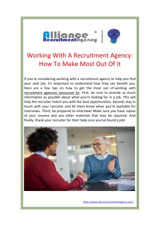 Working With A Recruitment Agency How To Make Most Out Of It (1)