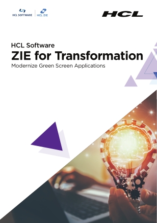 ZIE for Transformation- Modernize Green Screen Applications