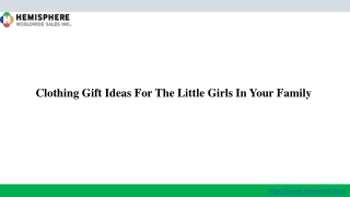 Clothing Gift Ideas For The Little