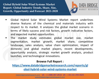 Global Hybrid Solar Wind Systems Market to Reach USD 1.92 billion With a 7.30%