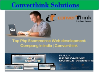 Top Php Ecommerce Web development Company in India