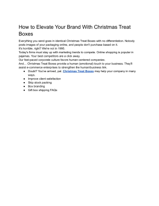 How to Elevate Your Brand With Christmas Treat Boxes