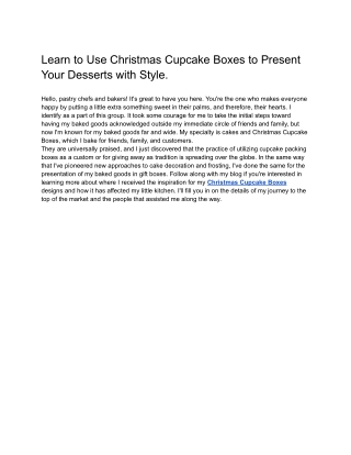 Learn to Use Christmas Cupcake Boxes to Present Your Desserts with Style