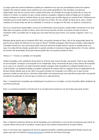 Si te has quedado fuera de tu vivienda, aqui tienes nuestros consejos