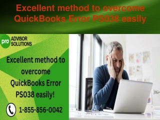 Excellent method to overcome QuickBooks Error PS038 easily