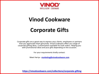 Corporate Gifts - Vinod Cookware