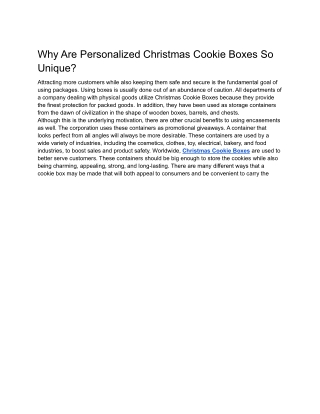 Why Are Personalized Christmas Cookie Boxes So Unique