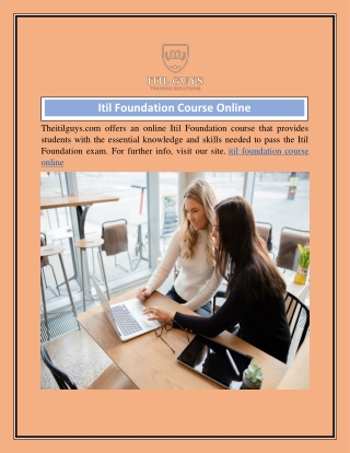 Itil Foundation Course Online Theitilguys