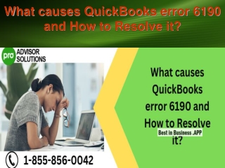 What causes QuickBooks error 6190 and How to Resolve it