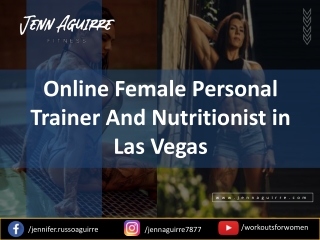 Online Female Personal Trainer And Nutritionist in Las Vegas