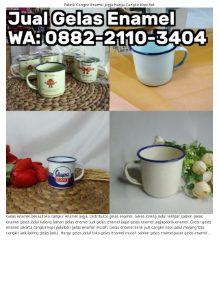 0882–2ll0–З404 (WA) Souvenir Gelas Enamel Surabaya Cangkir Enamel Warna Warni