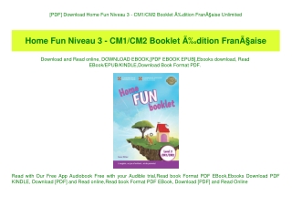 [PDF] Download Home Fun Niveau 3 - CM1CM2 Booklet ÃƒÂ‰dition FranÃƒÂ§aise Unlimited