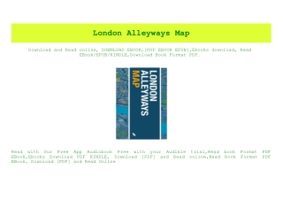 (READ-PDF!) London Alleyways Map {read online}