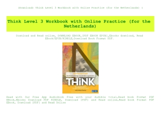 (Download) Think Level 3 Workbook with Online Practice (for the Netherlands) (E.B.O.O.K. DOWNLOAD^