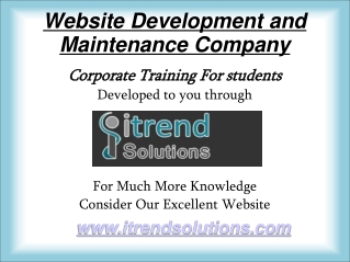website development and maintenance company