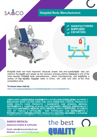 Hospital Beds Manufacturers