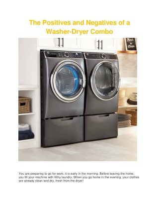 The Positives and Negatives of a Washer-Dryer Combo