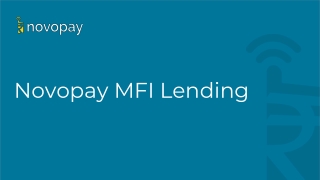 Novopay MFI Lending