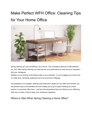 Make Perfect WFH Office_ Cleaning Tips for Your Home Office