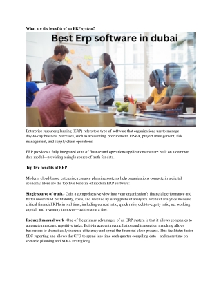 Best Erp software in dubai