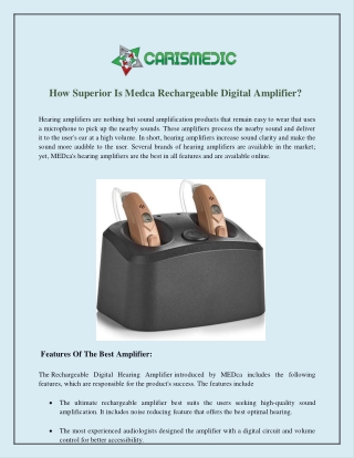 How Superior Is Medca Rechargeable Digital Amplifier