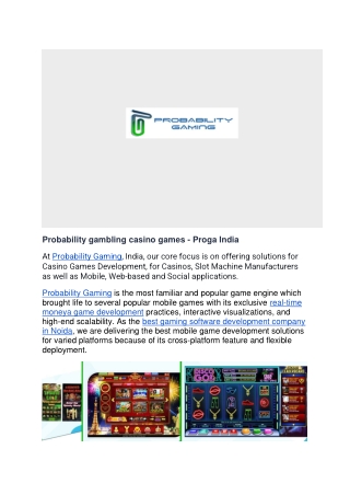 Probability gambling casino games