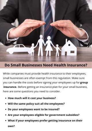 Do Small Businesses Need Health Insurance