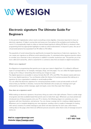 Electronic signature The Ultimate Guide For Beginners