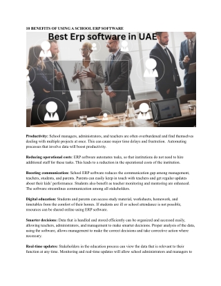 Best Erp software in UAE