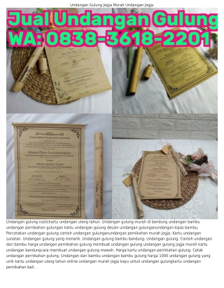 O8౩8_౩Ꮾ18_ᒿᒿO1 (WA) Undangan Pernikahan Jogja Cetak Undangan Pernikahan Gulung