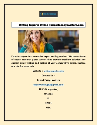Writing Experts Online | Expertessayswriters.com