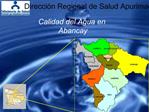 Calidad del Agua en Abancay