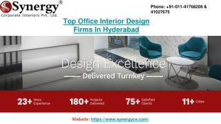 Top Office Interior Design Firms In Hyderabad