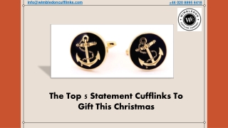 The Top 5 Statement Cufflinks To Gift This Christmas