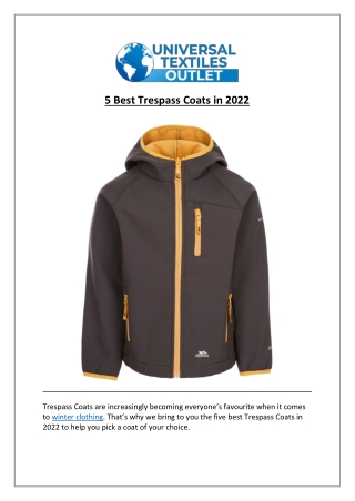 5 Best Trespass Coats in 2022