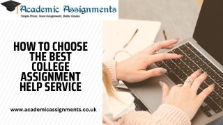 How to choose the best College Assignment Help Service