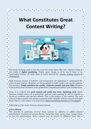 What Constitutes Great Content Writing
