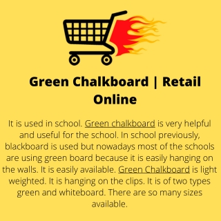 Green Chalkboard  Retail Online