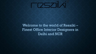 Office Interior Designers in Kolkata - Resaiki