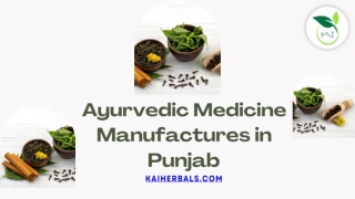 Best Ayurvedic Manufacturer in Punjab