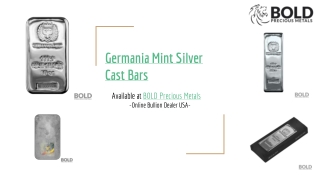 Germania Mint Silver Cast Bar | BOLD Precious Metals