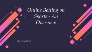 10. Online Betting on Sports - An Overview