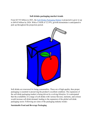 Soft drinks packaging market trends.